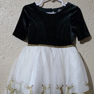 Bonnie Jean Black Velvet Dress